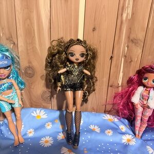 Fashion Doll with Curly Hair and Black Outfit